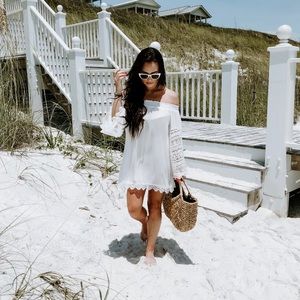 VICI White off shoulder cover up